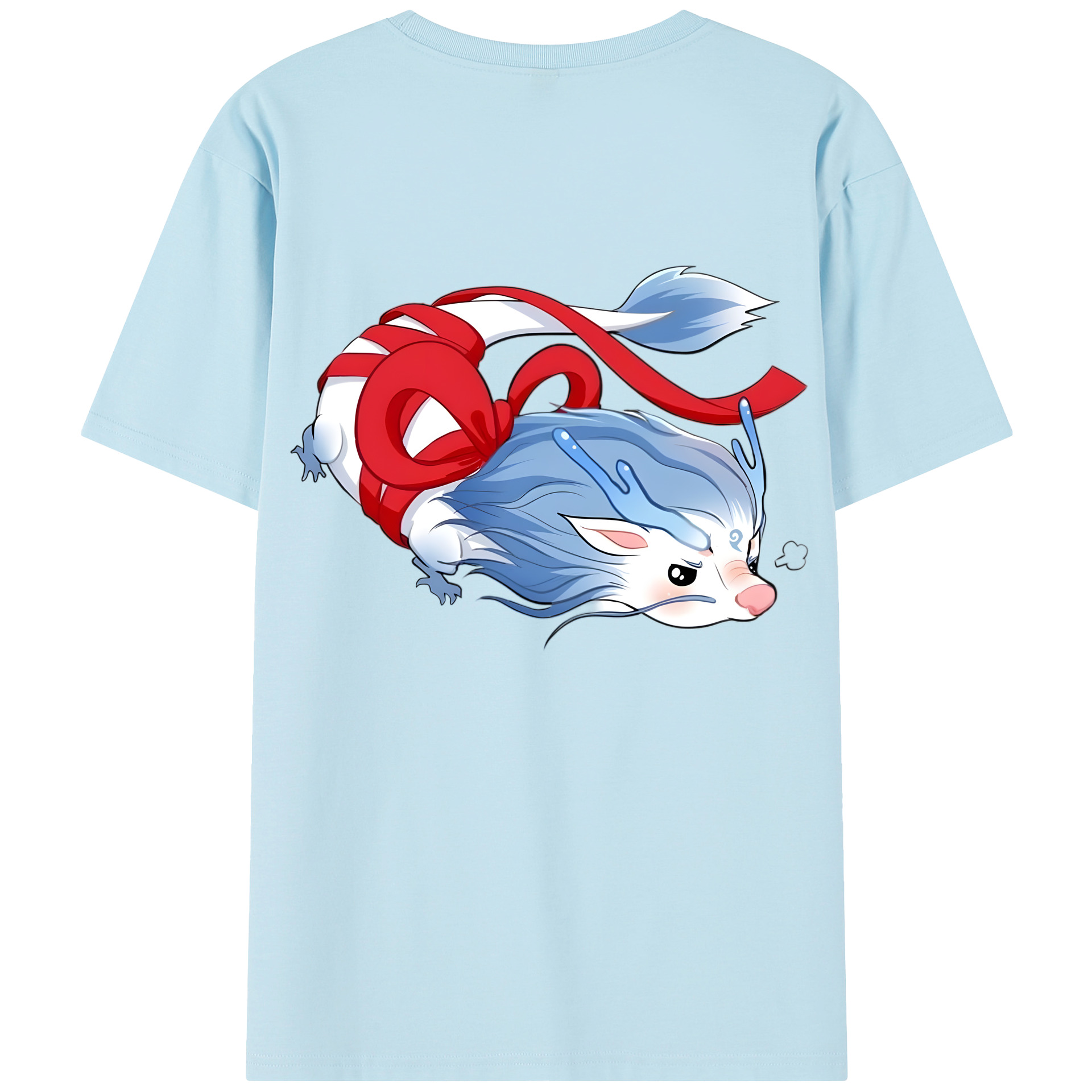 （画像用） Ne Zha 2 ナタ 魔童の大暴れ 綿100％半袖Tシャツ（背面プリント）
